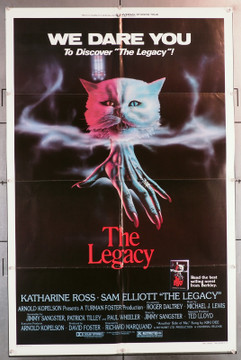 LEGACY, THE (1979) 29570  Movie Poster  Style C One-Sheet  Katherine Ross  Charles Gray  Sam Elliot  Roger Daltrey  Richard Marquand	 Original Style C U.S. One-Sheet Poster (27x41)  Folded  Very Fine