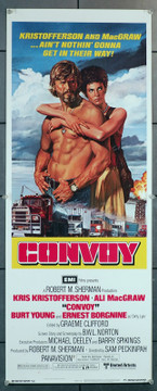 CONVOY (1978) 29911  Movie Poster (14x36)  Kris Kristofferson  Ali MacGraw  Ernest Borgnine  Sam Peckinpah  Art by Victor Gadino Original U.S. Insert Poster (14x36) Rolled Never Folded  Very Fine Condition