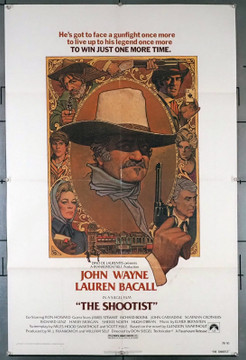 SHOOTIST, THE (1976) 29755 Movie Poster  John Wayne  Lauren Bacall  Richard Boone  John Carradine  Scatman Crothers  Sheree North  James Stewart  Don Siegel Original U.S. One-Sheet Poster (27x41) Folded  Fine Condition  Theater-Used