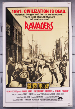 RAVAGERS (1979) 29592 Movie Poster  Richard Harris  Ernest Borgnine  Art Carney  Ann Turkel  Woody Strode  Richard Compton	 Original U.S. One-Sheet Poster (27x41) Folded  Very Fine Condition