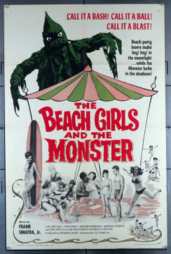 BEACH GIRLS AND THE MONSTER, THE (1965) 8965  Jon Hall Original U.S. One-Sheet Poster (27x41) Folded