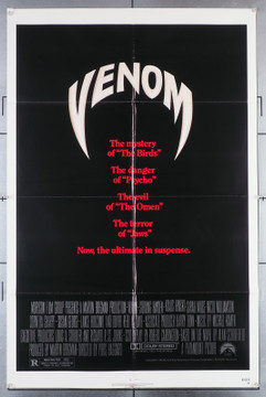 VENOM (1981) 29602  Horror Movie Poster (27x41)  Klaus Kinski  Oliver Reed  Nicol Williamson  Sarah Miles  Sterling Hayden  Susan George  Piers Haggard Original U.S. One-Sheet Poster (27x41) Folded  Very Fine Condition