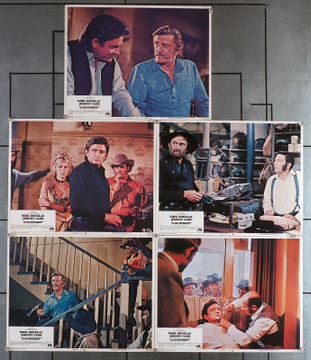 GUNFIGHT, A (1971) 28945  Movie Posters  Group of Five Lobby Cards   Kirk Douglas  Johnny Cash  Lamont Johnson Original Scene Lobby Cards   Five Individual 11x14 Cards  Theater Used