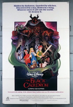 BLACK CAULDRON, THE (1985) 29709 Movie Poster (27x41)  Ted Berman  Richard Rich Original U.S. One-Sheet Poster (27x41) Folded  Good Condition