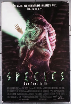 SPECIES (1995) 10293  Movie Poster  Ben Kingsley  Forest Whitaker  Natasha Henstridge  Roger Donaldson Original U.S. One-Sheet Poster  (27x40)  Double Sided  Theater Used Average Good Condition