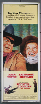 ROOSTER COGBURN (...AND THE LADY) (1975) 29887 Movie Poster  John Wayne  Katherine Hepburn  Stuart Millar Original U.S. Insert Poster (14x36)  Very Fine Condition