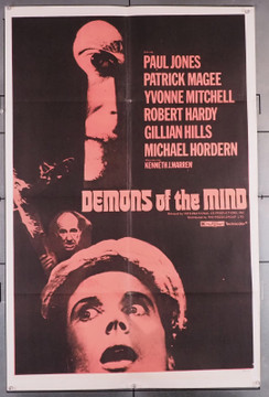 DEMONS OF THE MIND (1972) 29977  Movie Poster   Robert Hardy  Shane Briant  Gillian Hills  Peter Sykes Original U.S. One-Sheet Poster (27x41) Folded  Very Fine Condition