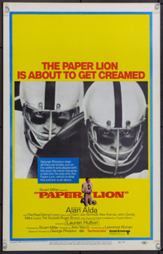 PAPER LION (1968) 21912 Original United Artists Window Card (14x22).  Unfolded.  Very Fine.