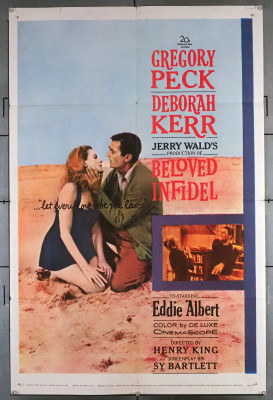 Original Beloved Infidel (1959) movie poster in VG condition for $75.00