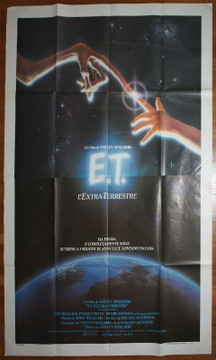 E.T. THE EXTRATERRESTRIAL (1982) 30025  Movie Poster  Original Italian 79x55  Steven Spielberg  Dee Wallace  Peter Coyote  Henry Thomas Original Italian Four-Foglio Poster  79x55 inches  Fine Condition  Folded