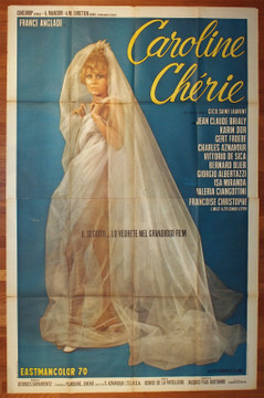 CAROLINE CHERIE (1968) 30024  Italian Four-Foglio Poster  79x55  First Italian Release  France Anglade  Vittorio DeSica  Bernard Blier  Karin Dor  Charles Aznavour MovieTime Original Italian 79x55 Poster  Folded  Fine Plus Condition