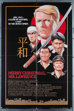 MERRY CHRISTMAS, MR. LAWRENCE (1983) 30014  Movie Poster  27x41  David Bowie  Tom Conti  Jack Thompson  Ryuichi Sakamoto  Nagisa Oshima Original U.S. One-Sheet Poster (27x41)  Folded  Very Fine Condition