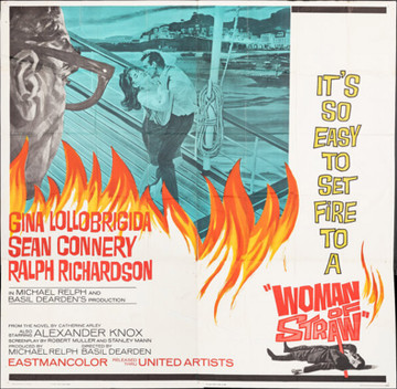 WOMAN OF STRAW (1964) 12945  Movie Poster  Original US. Six Sheet  (81x81)  Sean Connery  Gina Lollobrigida  Ralph Richardson  Basil Dearden Original U.S. Six Sheet Poster (81x81)  Average Used Condition