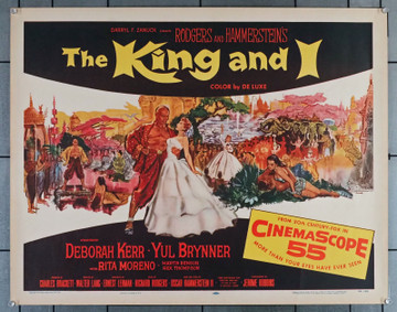 KING AND I, THE (1956) 30065  (22x28)  Yul Brynner  Deborah Kerr  Rita Moreno  Leonard Strong   Walter Lang  Art by Mitchell Hooks Original U.S. Half Sheet Poster (22x28)  Rolled  Very Fine Plus Condition