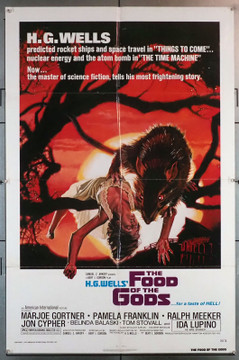 FOOD OF THE GODS, THE (1976) 30136 Horro-Sci-Fi Movie Poster (27x41)  Marjoe Gortner  Pamela Franklin  Ralph Meeker  Jon Cypher  Ida Lupino  Bert I. Gordon	Art by Drew Struzan Original U.S. One-Sheet Poster (27x41) Folded  Fine Condition