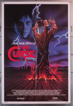 CURSE, THE (1987) 30132 Horror Film Poster (27x41)  Wil Wheaton  David Keith  Claude Akins  Malcolm Danare Original U.S. One-Sheet Poster (27x41) Folded  Fine Plus Condition