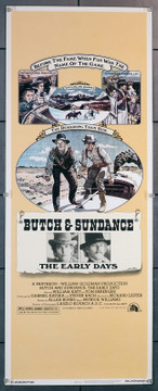 BUTCH & SUNDANCE - THE EARLY YEARS (1979) 29909 Movie Poster  Tom Berenger  William Katt  Richard Lester Original U.S. Insert Poster (14x36)  Fine Plus Condition  Never Folded