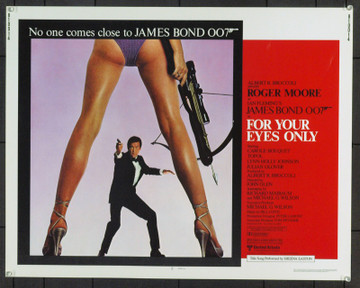 FOR YOUR EYES ONLY (1981) 874 Original United Artists Half Sheet Poster (22x28). Unfolded. Very Fine.