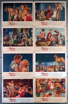 HELEN OF TROY (1956) 30058  Movie Lobby Cards  Rossana Podesta  Jacques Sernas  Cedric Hardwicke  Stanley Baker  Torin Thatcher  Nora Swinburne  Robert Wise Original U.S. Lobby Card Set  Eight 11x14 Cards  Condition Good to Very Fine