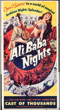 CHU CHIN CHOW (1934) 17513  Movie Poster  1953 Re-release poster as ALI BABA NIGHTS  Anna May Wong Original U.S. Three-Sheet Poster (41x81) Folded  Theater-Used