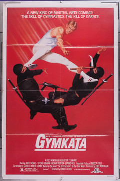 GYMKATA (1985) 30190  Movie Poster   Kurt Thomas  Tetchie Agbayani  Richard Norton  Robert Close  Martial Arts Original U.S. One-Sheet Poster (27x41) Folded  Theater-Used  Very Good Condition