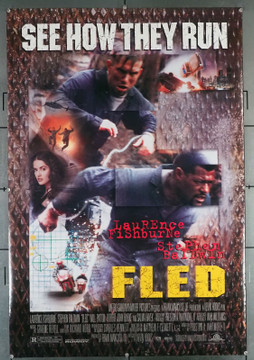 FLED (1996) 10235 Movie Poster  (27x40) Double-Sided  Laurence Fishburne  Stephen Baldwin  Kevin Hooks Original U.S. One-Sheet Poster (27x40) Rolled and Theater-Used  Fine Plus Condition