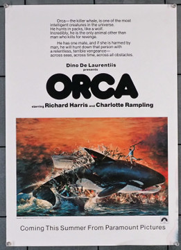 ORCA (1977) 30203  Movie Poster  Advance Promotional Poster for Exhibitors  From Paramount  (18x24) Original Movie Poster  Advance Promotional Poster for Exhibitors  From Paramount  (18x24)