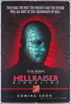 HELLRAISER:  BLOODLINE (1996) 10271 Movie Poster (27x41) Single-Sided  Clive Barker Original U.S. One-Sheet Poster (27x41) Rolled  Very Good Plus Condition