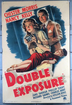 DOUBLE EXPOSURE (1944) 19457 One-Sheet Movie Poster (27x41)  Chester Morris    Nancy Kelly Original Paramount Pictures One-Sheet Movie Poster (27x41) Folded  Good to Very Good Condition