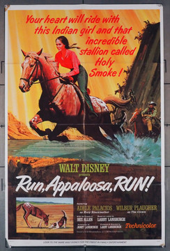 RUN, APPALOOSA, RUN (1966) 11334 Buena Vista Original One-Sheet Poster  (27x41)  Folded  Theater-USED  Good Condition Only