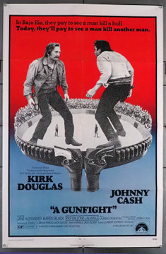 GUNFIGHT, A (1971) 30432 Movie Poster (27x41)   Kirk Douglas   Johnny Cash   Lamont Johnson Original U.S. One-Sheet Poster (27x41) Folded  Fine Plus to Very Fine Condition