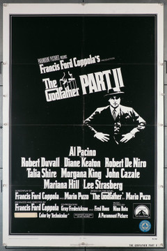 GODFATHER PART II, THE (1974) 29196 Original U.S. One Sheet Poster. 27x41. This poster is folded and in fine condition.