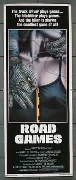 ROAD GAMES (1982) 9005 Movie Poster (14x36) Jamie Lee Curtis   Stacy Keach   Richard Franklin Original U.S. Insert Poster  Very Good Condition