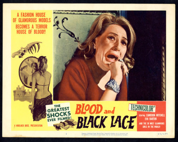 BLOOD AND BLACK LACE (1965) 30462 Movie Poster  11x14 Scene Lobby Card  Very Fine Condition   Mary Arden   Mario Bava Original U.S. Lobby Card (11x14)  Very Fine Condition