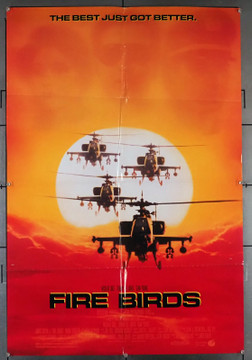 FIRE BIRDS (1990) 11964  Movie Poster (27x40)  Folded Double Sided  Nicholas Cage  Tommy Lee Jones  Sean Young  David Green	 Original U.S. One-Sheet Poster (27x40)  Double Sided  Folded  Good Condition