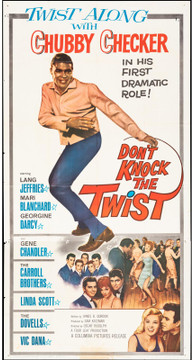 DON'T KNOCK THE TWIST (1962) 17585 Movie Poster (41x81) Chubby Checker  Gene Chandler  Oscar Rudolph	 Original U.S. Three-Sheet Poster (41x81) Folded  Theater-Used  Average Used Condition