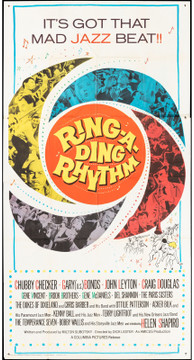 RING-A-DING RHYTHM (1962) 13638 Movie Poster (41x81)  Gene Vincent  Chubby Checker  Gary U.S. Bonds  Gene McDaniels  Del Shannon  Acker Bilk    Original U.S. Three-Sheet Poster (41x81) Folded  Fine Plus Condition