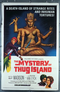 MYSTERY OF THUG ISLAND, THE (1965) 11401 Movie Poster  (27x41)  Guy Madison  Luigi Capuano Original U.S. One-Sheet Poster (27x41) Folded  Theater-Used