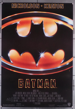 BATMAN (1989) 332  Movie Poster (27x39.75) Never Folded!  Very Fine  Michael Keaton  Jack Nicholson  Kim Basinger  Billy Dee Williams  Jack Palance  Tim Burton