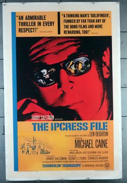 IPCRESS FILE, THE (1965) 28745 One-Sheet Movie Poster (27x41)   Michael Caine  Nigel Green  Guy Doleman  Linen-Backed Original Universal Pictures Style A One-Sheet Poster (27x41) Linen-Backed   Fine Plus Condition