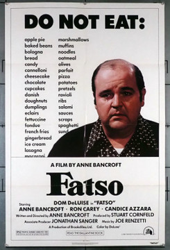 FATSO (1980) 30777  Original Movie Poster (27x41)  Written and Directed by Anne Bancroft    Dom DeLuise Original 20th Century-Fox One-Sheet Poster (27x41).  Folded.  Fine Plus Condition.   Directed by Anne Bancroft