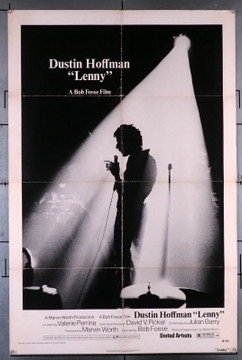 LENNY (1974) 30792 Movie Poster (27x41) Style A  Dustin Hoffman   Bob Fosse Original U.S. One-Sheet Poster (27x41) Folded  Good Condition