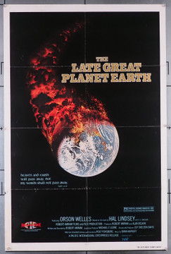 LATE GREAT PLANET EARTH, THE  (1978) 30790 Movie Poster (27x41)  Rolf Forsberg  Robert Amram  Orson Welles Original U.S. One-Sheet Poster (27x41) Folded  Very Good Plus