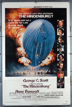 HINDENBURG, THE (1975) 30786 Movie Poster (27x41) Folded  Very Good  Art by George Akimoto and John Berkey   Original U.S. One-Sheet Poster (27x41) Folded