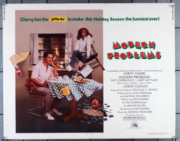 MODERN PROBLEMS (1981) 30744  Chevy Chase   Patti D'Arbanville   Dabney Coleman   Mary Kay Place Original 20th Century-Fox Half-Sheet Poster (22x28).  Rolled  Never Folded  Fine Condition