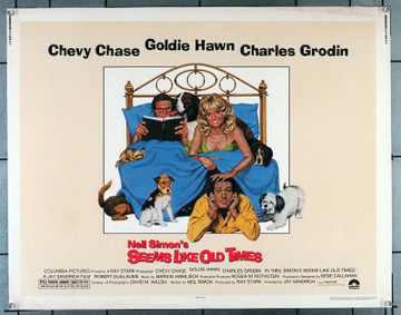 SEEMS LIKE OLD TIMES (1980) 30749  Movie Poster   Goldie Hawn   Chevy Chase   Charles Grodin   Original Columbia PIctures Half-Sheet Poster (22x28). Rolled.  Very Fine Condition.