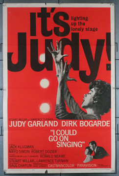 I COULD GO ON SINGING (1963) 3369 Movie Poster  Judy Garland  Dirk Bogarde  Ronald Neame Original U.S. One-Sheet Poster (27x41) Folded  Good Condition  Average Used