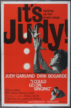 I COULD GO ON SINGING (1963) 2230 Movie Poster (27x41) Judy Garland  Dirk Bogarde  Jack Klugman  Ronald Neame Original U.S. One-Sheet Poster (27x41)  Theater-Used  Folded  Very Good Condition