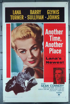 ANOTHER TIME, ANOTHER PLACE (1958) 30837 Movie Poster (27x41)  Lana Turner  Barry Sullivan  Glynis Johns  Sean Connery  Lewis Allen Original U.S. One-Sheet Poster (27x41)  Folded  Fine Plus Condition