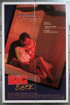 BIG EASY, THE (1987) 30843 Movie Poster (27x41) Dennis Quaid  Ellen Barkin  John Goodman  Solomon Burke  Jim McBride Original U.S. One-Sheet Poster (27x41) Folded  Fine Plus Condition